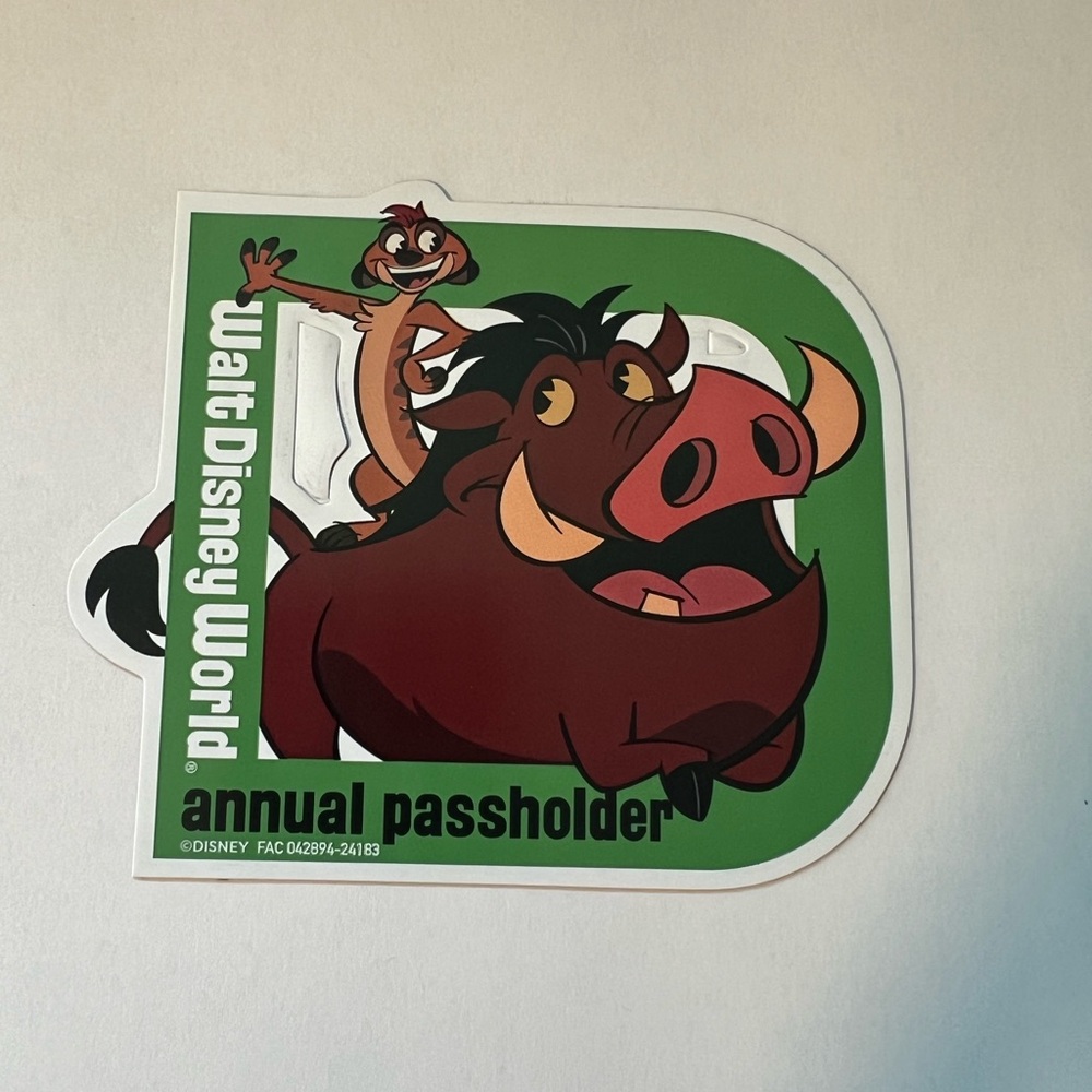 Timon and Pumba Walt Disney World Passholder Magnet Lion King